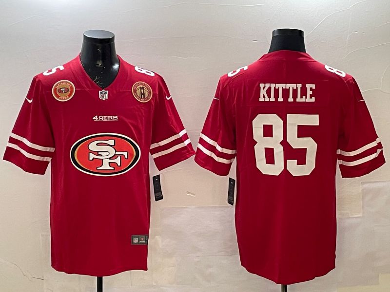 Men San Francisco 49ers #85 Kittle Red Brigade standard 2025 Nike Limited NFL Jersey style 1
